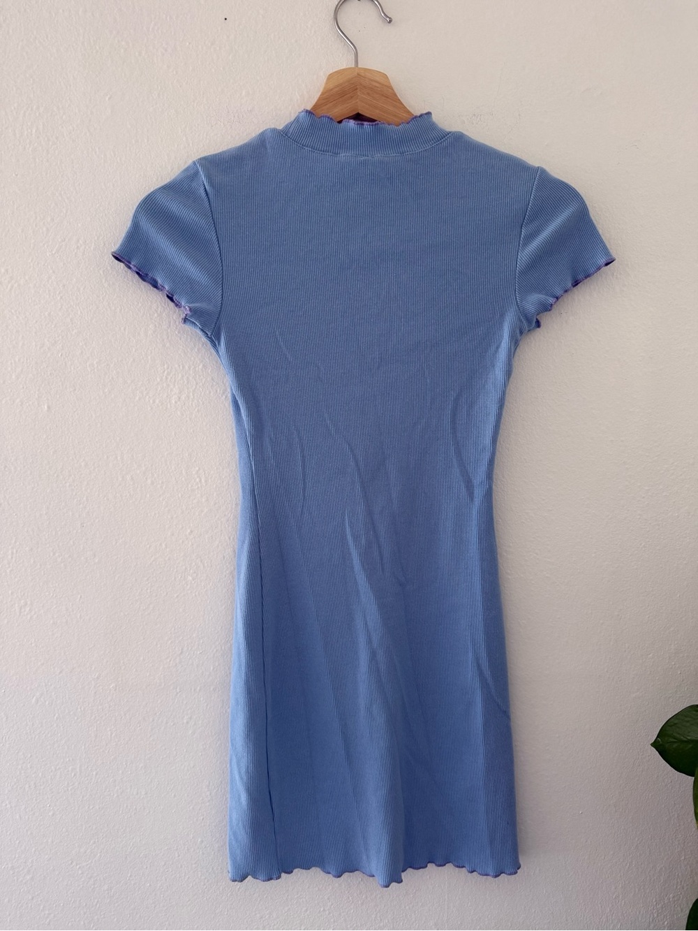 Blue Butterfly Embroidered Mini Dress - Picture 2 of 3